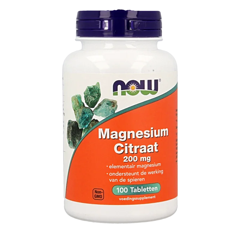 NOW Magnesium citraat 200mg 100 Tabletten