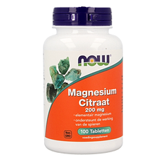 NOW Magnesium citraat 200mg 100 Tabletten