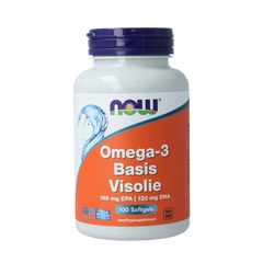 NOW Omega-3 Basis visolie 180mg EPA 120mg DHA 100.00 Softgels