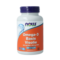 NOW Omega-3 Basis visolie 180mg EPA 120mg DHA 100 Softgels