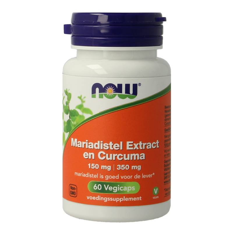 NOW Mariadistel extract en curcuma 60 Vegetarische capsules