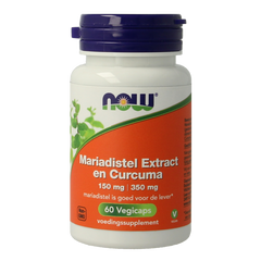 NOW Mariadistel extract en curcuma 60.00 Vegetarische capsules