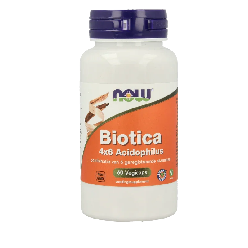 NOW Biotica 4x6 acidophilus 60 Vegetarische capsules
