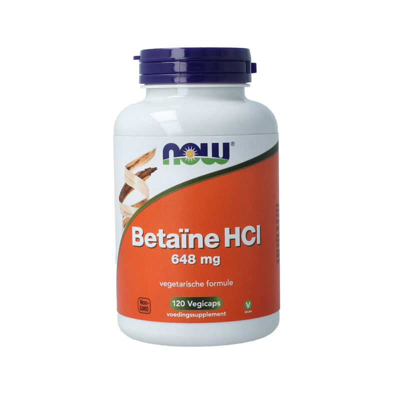 NOW Betaine HCL 648mg 120.00 Vegetarische capsules