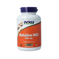 NOW Betaine HCL 648mg 120 Vegetarische capsules