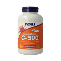 NOW C-500 kauwtabletten sinaasappelsmaak 100.00 Kauwtabletten