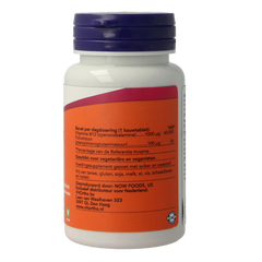 NOW Vitamine B12 1000mcg en Foliumzuur 100mcg 100.00 Kauwtabletten