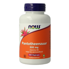 NOW Pantotheenzuur 500mg (B5) 100.00 Vegetarische capsules