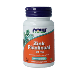 NOW Zink picolinaat 50mg 60 Vegetarische capsules