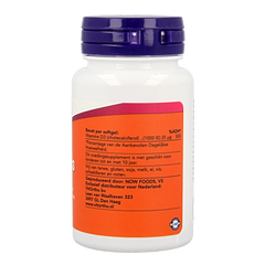 NOW Vitamine D3 1000IE 90 Softgels