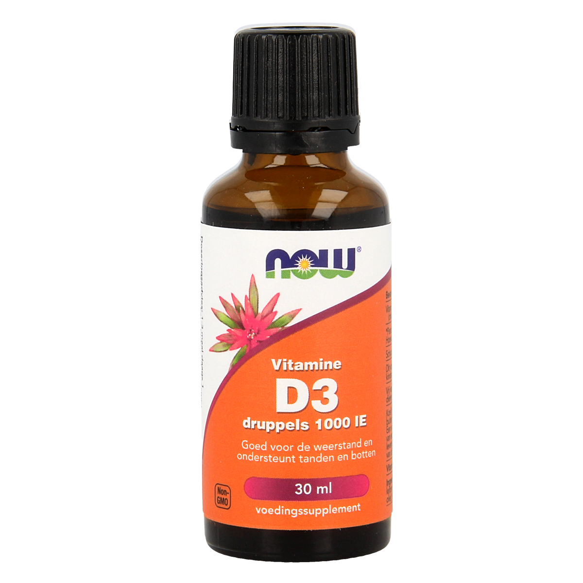 NOW Vitamine D3 druppels 1000IE 30.00 Milliliter