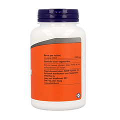 NOW L-Lysine 1000mg 100 Tabletten