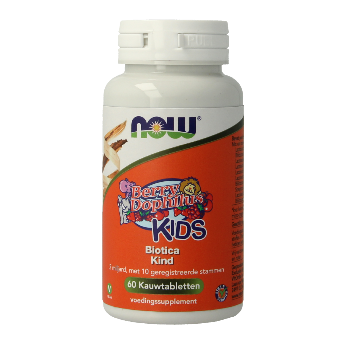 NOW Berry Dophilus™ Kids biotica kind 60.00 Kauwtabletten