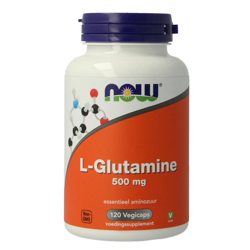 NOW L-Glutamine 500mg 120 Vegetarische capsules