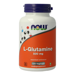 NOW L-Glutamine 500mg 120 Vegetarische capsules