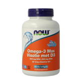 NOW Omega 3 max visolie D3 EPA DHA 90 Softgels