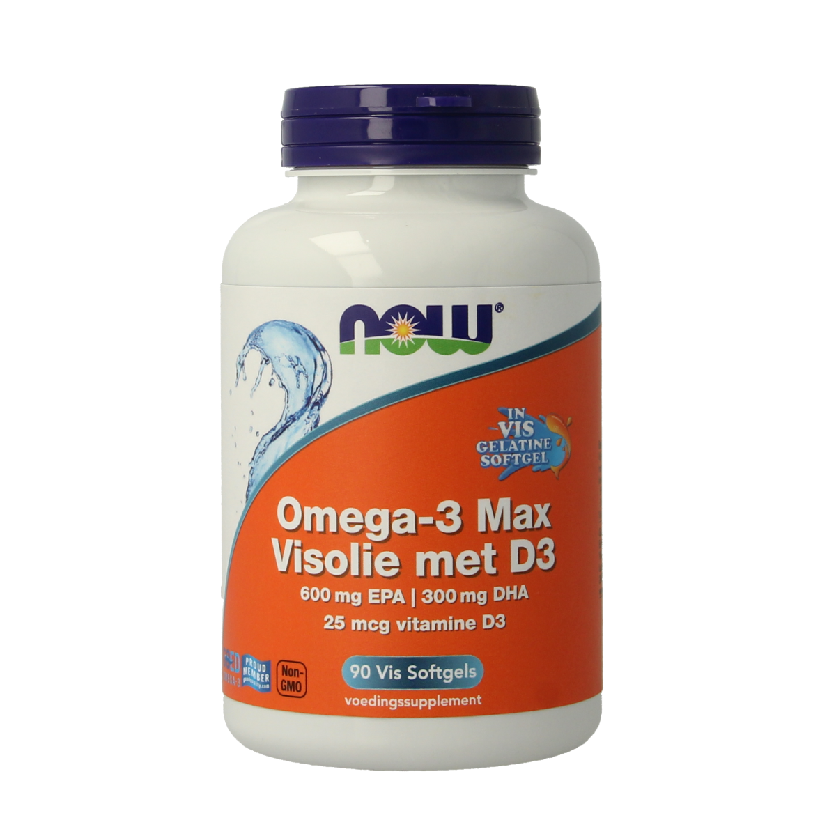 NOW Omega 3 max visolie D3 EPA DHA 90.00 Softgels