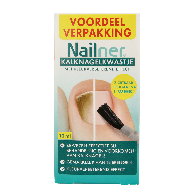 Nailner Kalknagelkwastje 2-in-1 voordeelverpakking 10 Milliliter