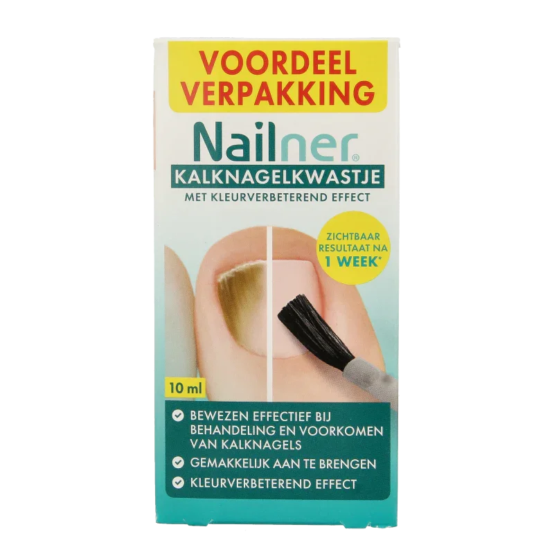Nailner Kalknagelkwastje 2-in-1 voordeelverpakking 10 Milliliter