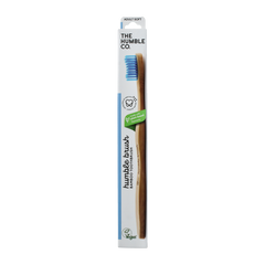 The Humble Co Tandenborstel bamboe adult blauw brush soft 1.00 Stuks