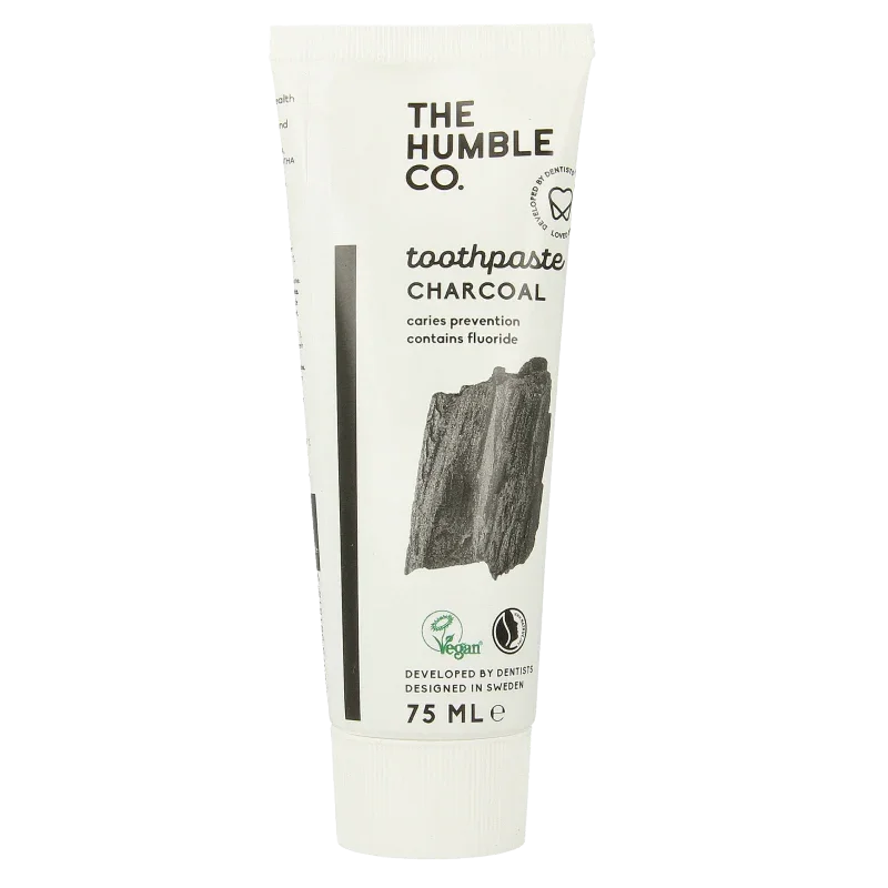 The Humble Co Tandpasta natural charcoal 75 Milliliter