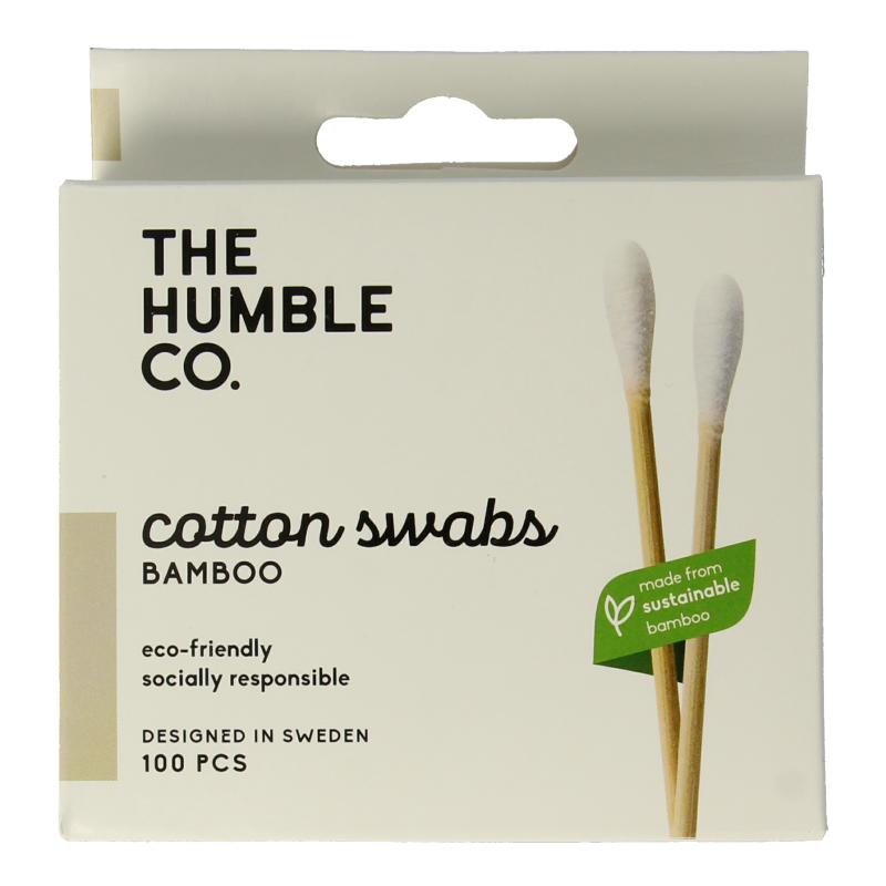 The Humble Co Wattenstaafjes bamboe wit 100.00 Stuks