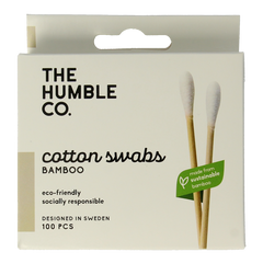 The Humble Co Wattenstaafjes bamboe wit 100 Stuks