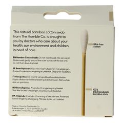 The Humble Co Wattenstaafjes bamboe wit 100 Stuks