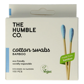 The Humble Co Wattenstaafjes bamboe blauw 100.00 Stuks