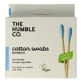 The Humble Co Wattenstaafjes bamboe blauw 100 Stuks