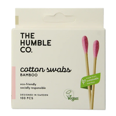 The Humble Co Wattenstaafjes bamboe paars 100 Stuks