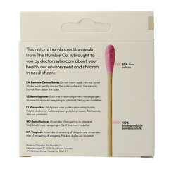 The Humble Co Wattenstaafjes bamboe paars 100 Stuks