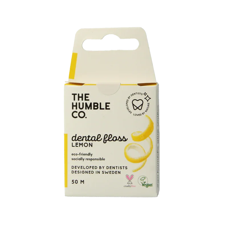The Humble Co Dental floss lemon 50 meter 1 Stuks