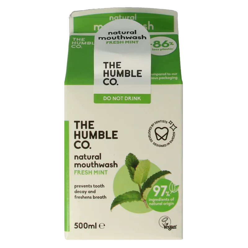 The Humble Co Mondwater fresh mint 500 Milliliter