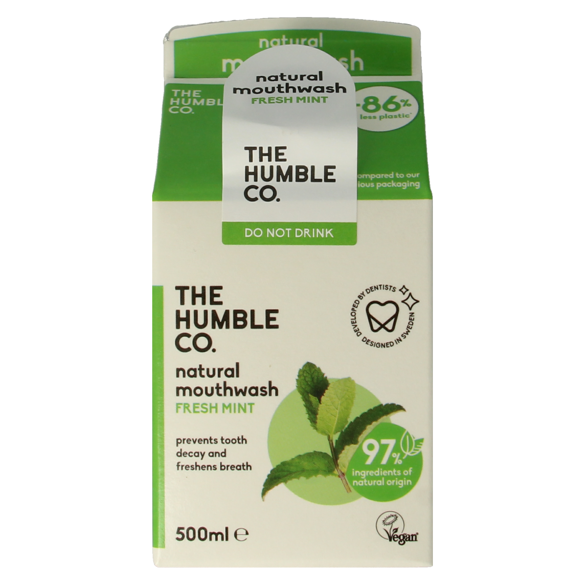 The Humble Co Mondwater fresh mint 500.00 Milliliter