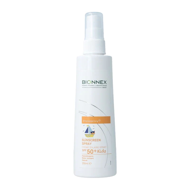 Bionnex Preventiva sunscreen cream spray kids SPF50+ 200 Milliliter