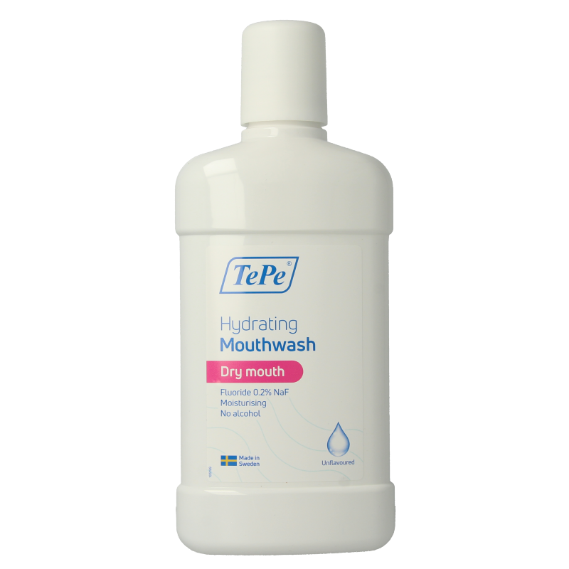 TePe Hydraterende mondspoeling droge mond unflavoured 500.00 Milliliter