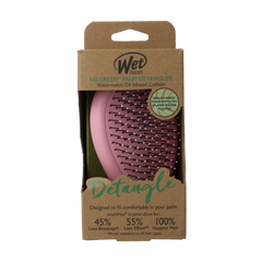 Wet Brush Go green palm detangler pink water 1.00 Stuks