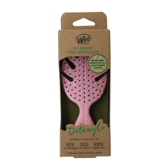 Wet Brush Go green detangler pink mini 1.00 Stuks