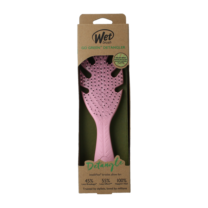 Wet Brush Go green detangler pink 1 Stuks