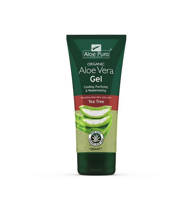 Optima Aloe pura aloe vera gel organic tea tree 200 Milliliter