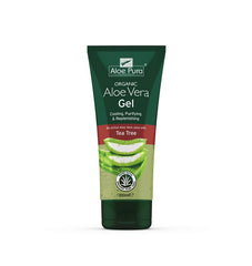 Optima Aloe pura aloe vera gel organic tea tree 200 Milliliter