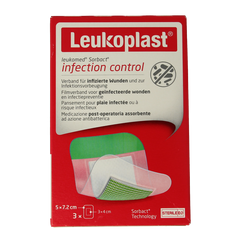 Leukomed Sorbact infection control 5 x 7.2cm 3 Stuks