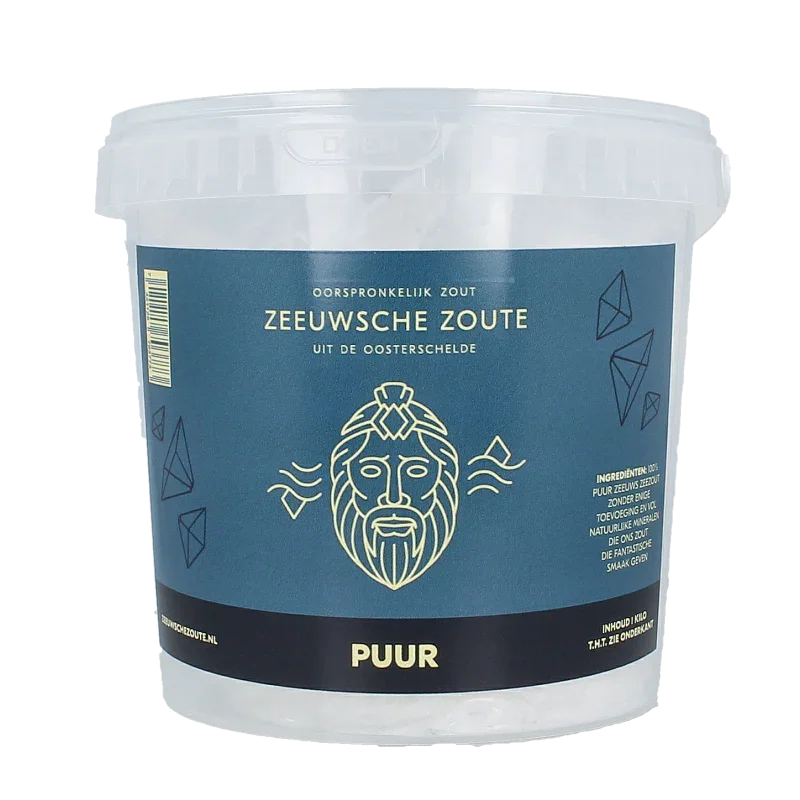Zeeuwsche Zoute Puur zout in emmer 1 Kilogram
