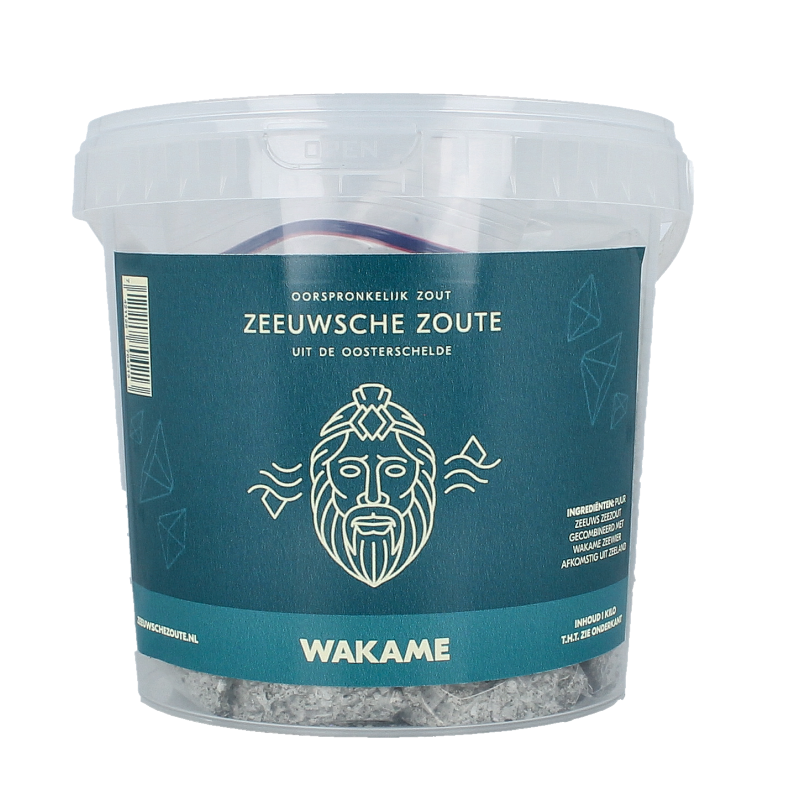 Zeeuwsche Zoute Zout met wakame in emmer 1 Kilogram