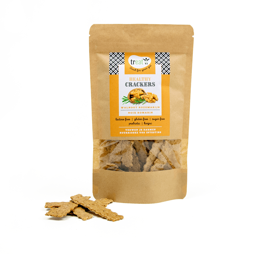 Treat Crackers walnoot rozemarijn glutenvrij 80 Gram