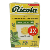 Ricola Citroen munt suikervrij duopak 100.00 Gram