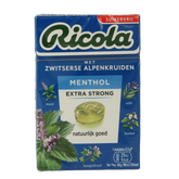 Ricola Menthol extra strong suikervrij 50 Gram