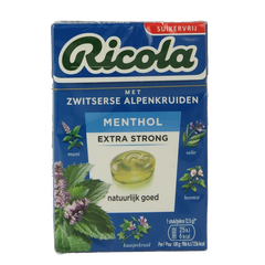 Ricola Menthol extra strong suikervrij 50 Gram