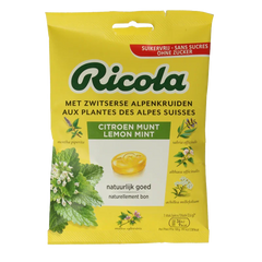 Ricola Citroen munt suikervrij 75 Gram